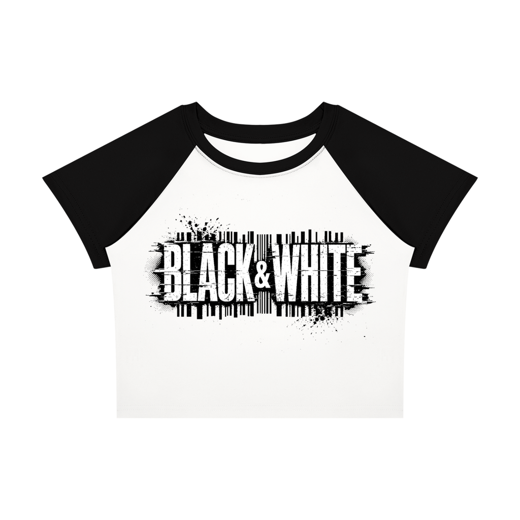 B&W Women’s Raglan Colour-Block Baby Tee — E E McMace