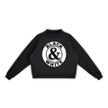 B&W Circle Logo Fleece Mock-Neck Sweatshirt — front