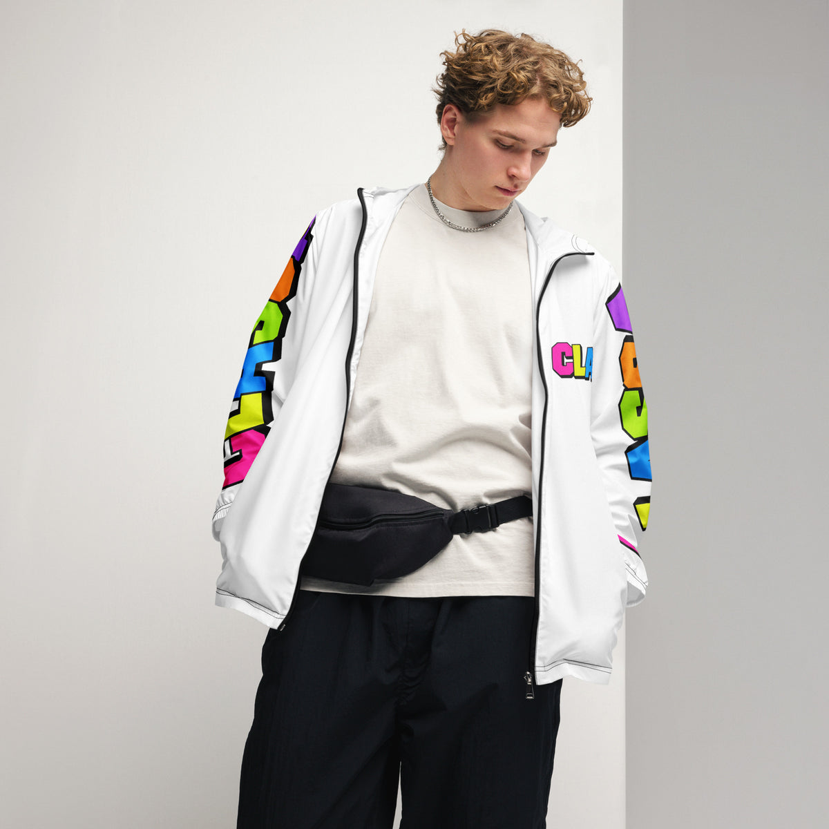 Class A Smiley Men’s Windbreaker – front – E E McMace