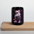 Axolotl Black Glossy Mug – 15 oz, front – E E McMace