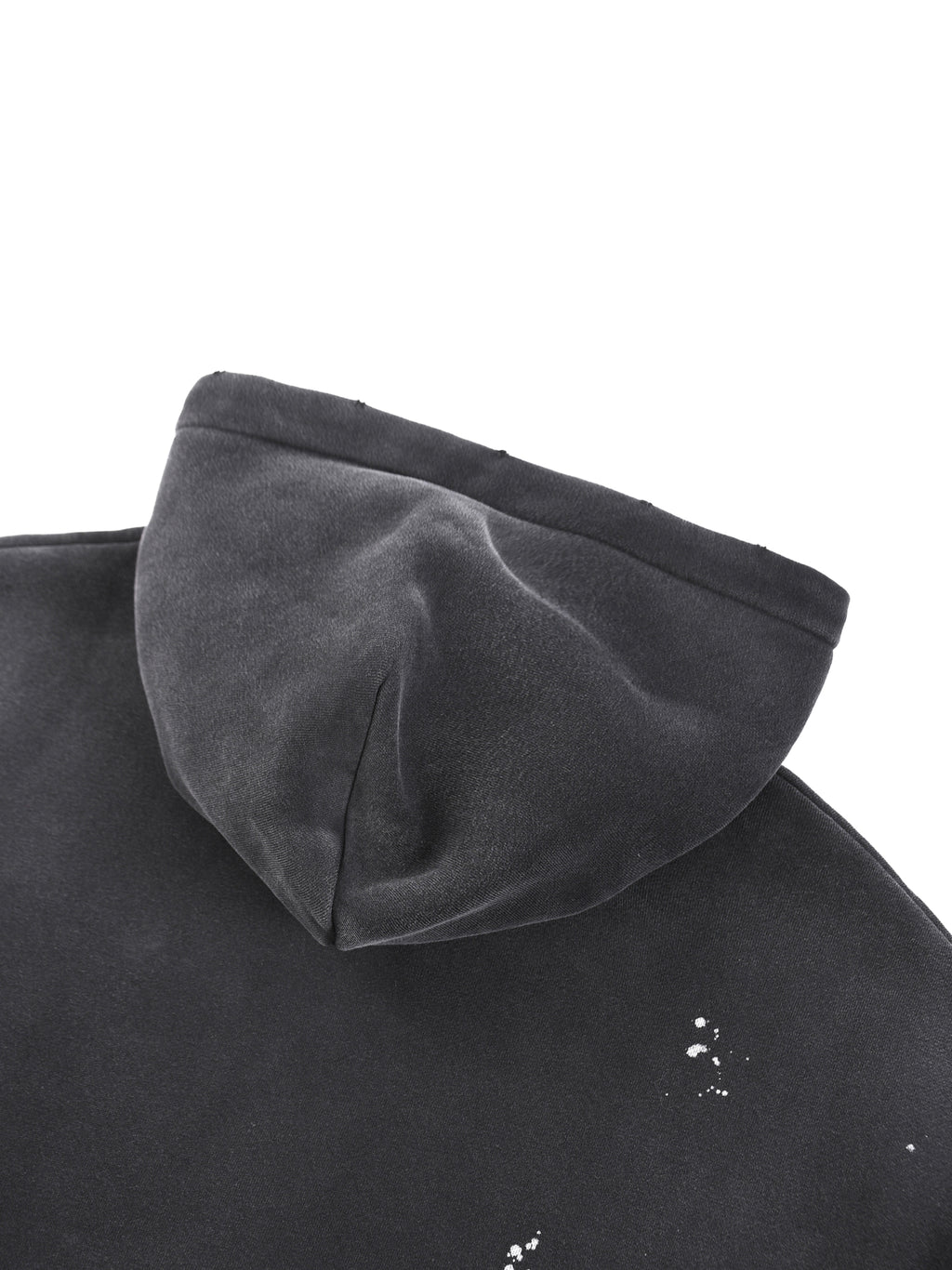 Close-up of the vintage-wash hood – back