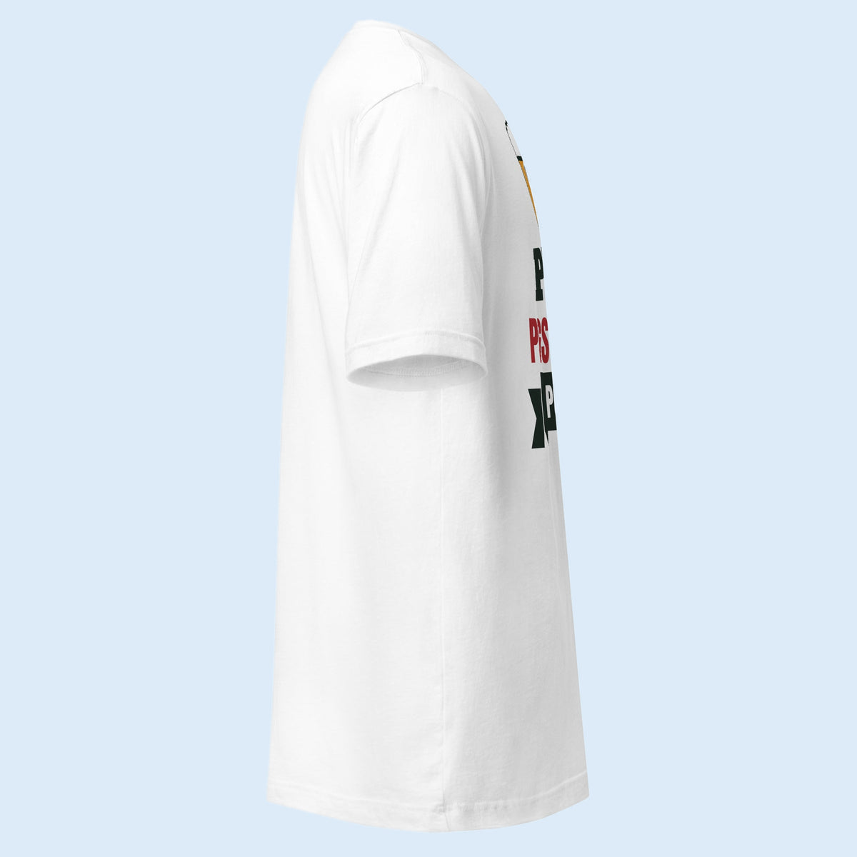 Pints, Pigs in Blankets & Poor Decisions T-Shirt in White, right side view – E E McMace Christmas 2026