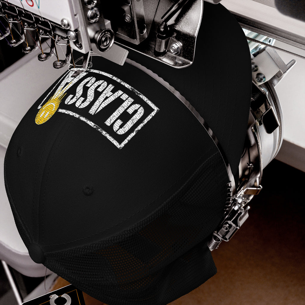 Limited Edition Class A Trucker Cap in black – front – E E McMace