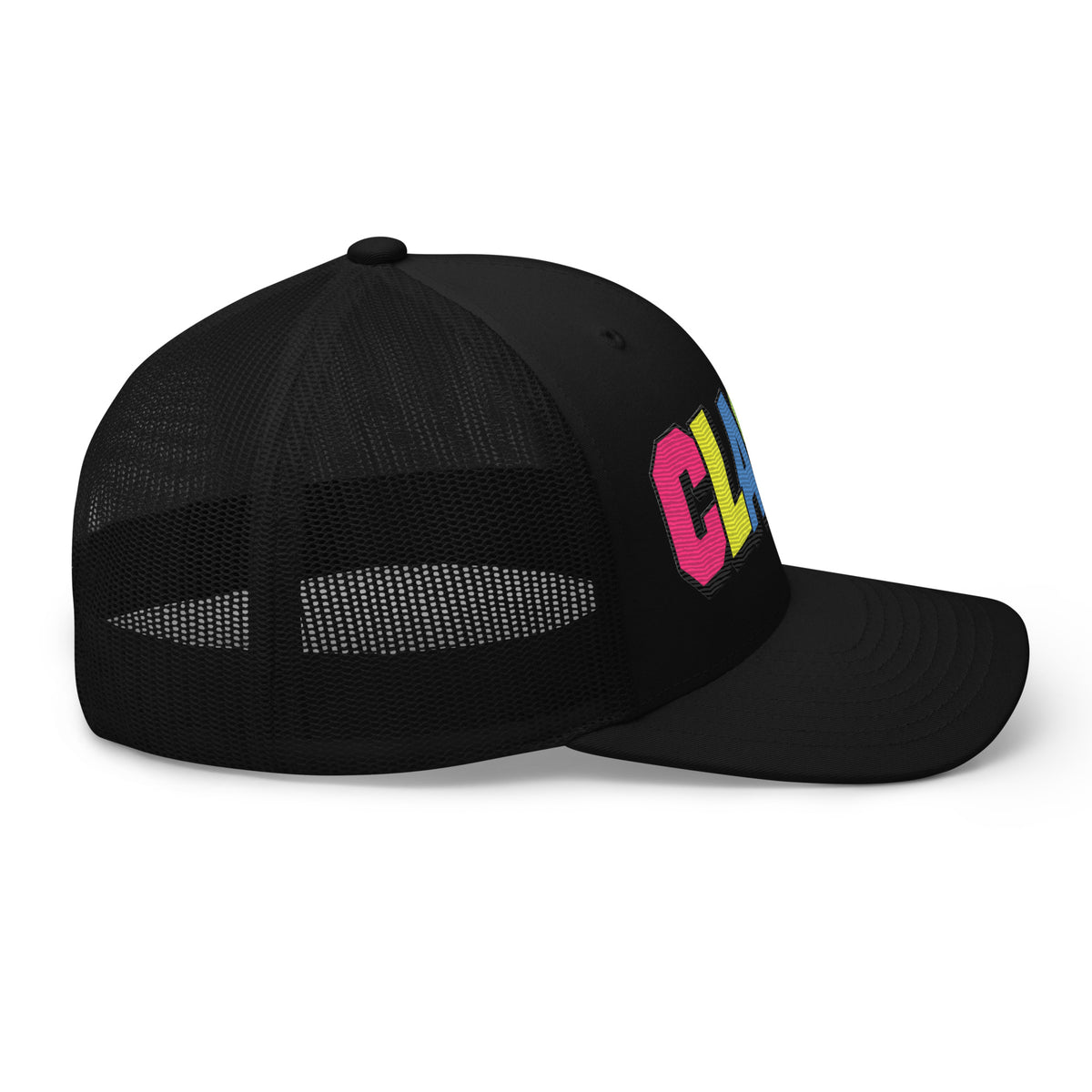 Limited Edition Class A Rainbow Trucker Cap – right side – E E McMace