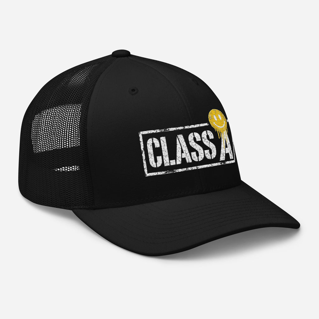 Limited Edition Class A Trucker Cap in black – right front – E E McMace