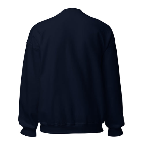 Away Days & Mince Pies Christmas Sweatshirt in Navy, back view – E E McMace Christmas 2026
