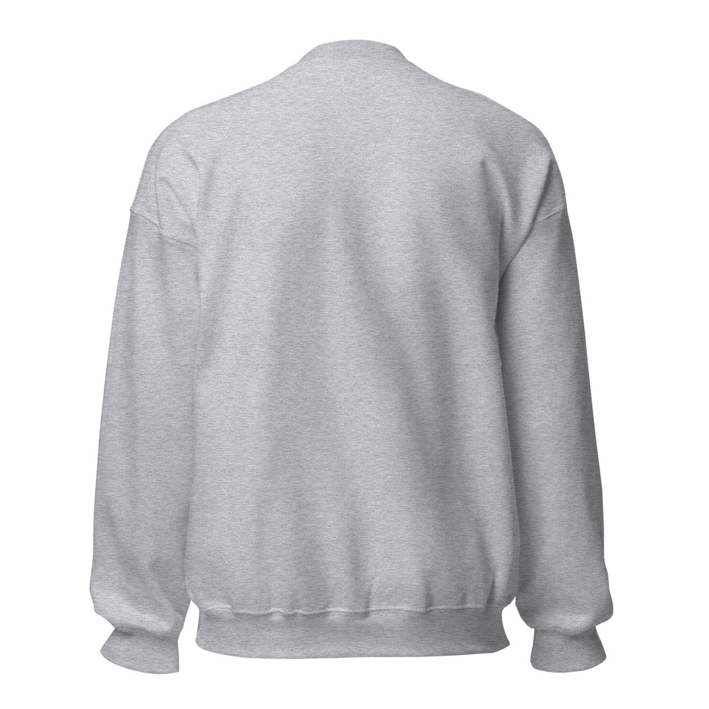 Merry Axolotl-Mas Christmas Sweatshirt in Sport Grey, back view – E E McMace Christmas 2026