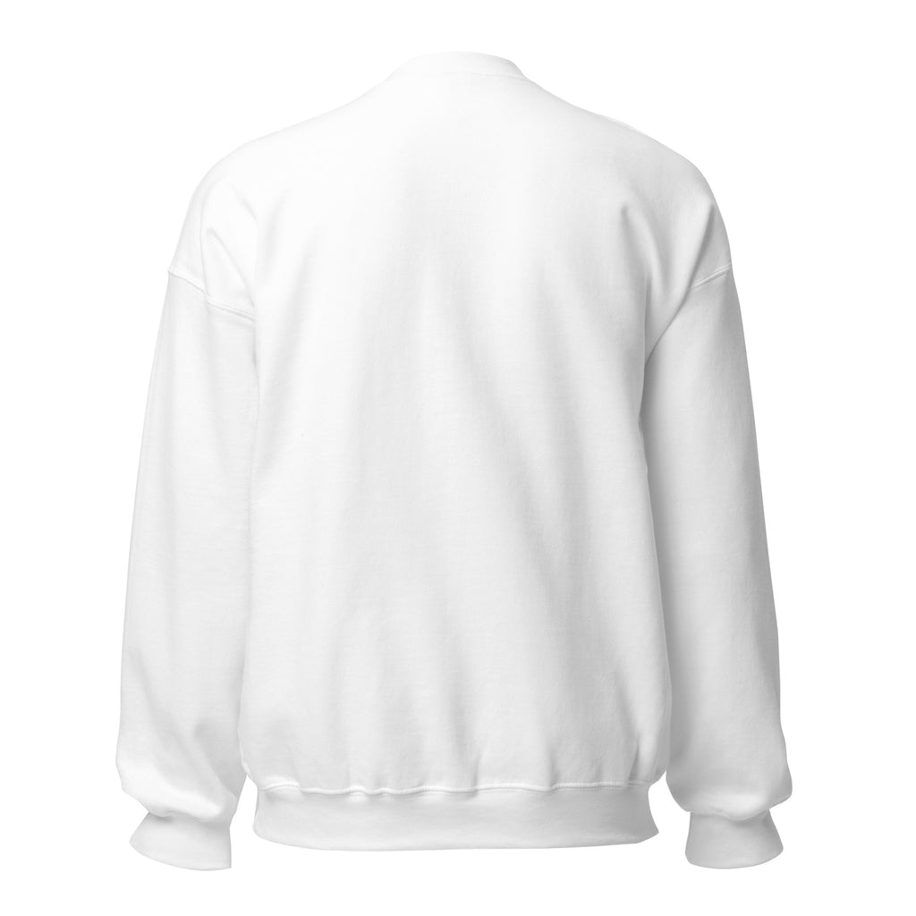 Merry Axolotl-Mas Christmas Sweatshirt in White, back view – E E McMace Christmas 2026