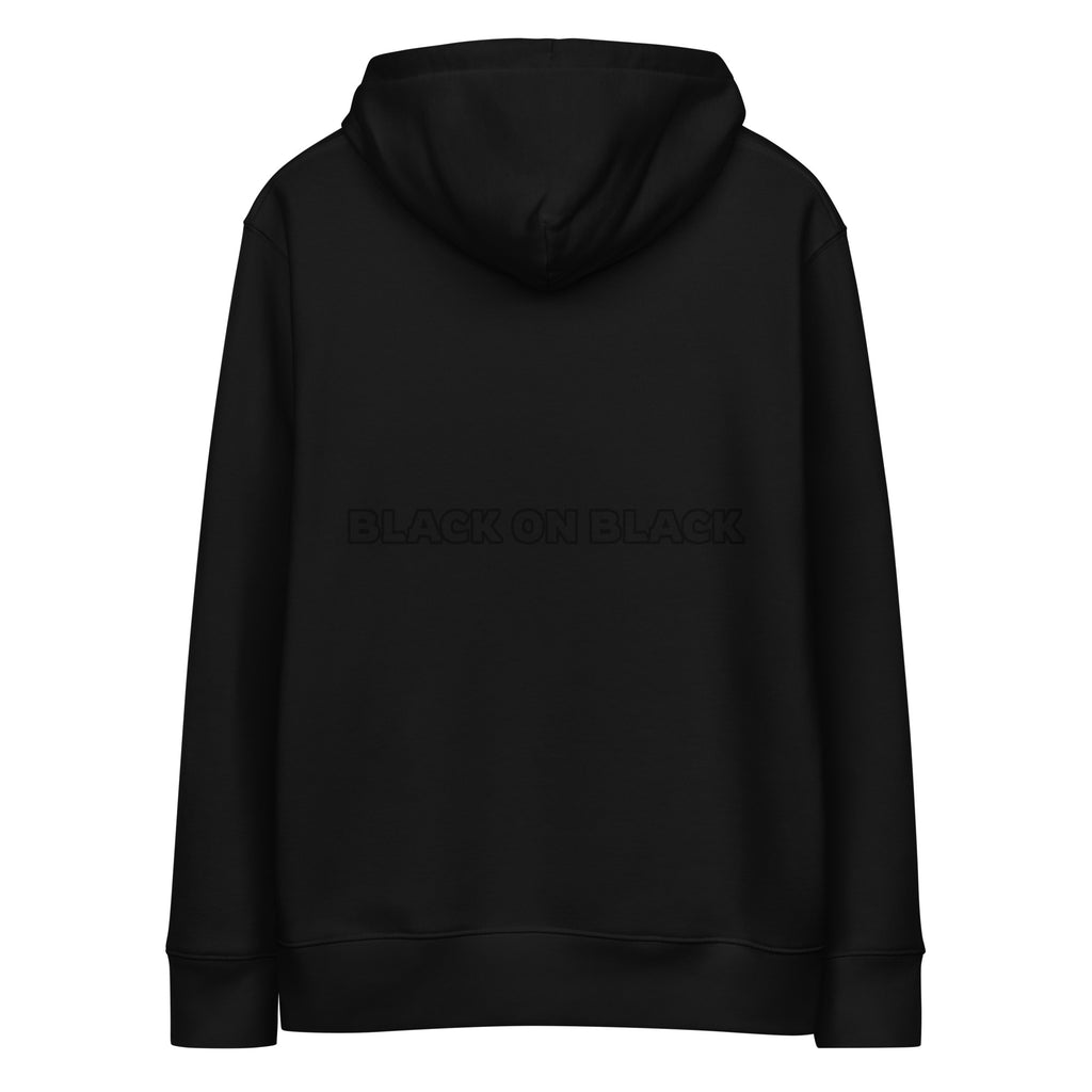 Black BOB organic cotton hoodie – back view