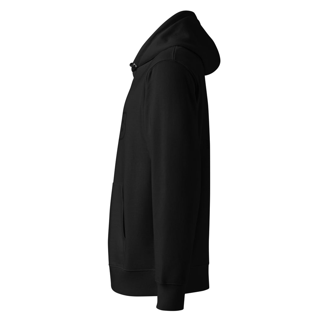 Black BOB organic cotton hoodie – left side