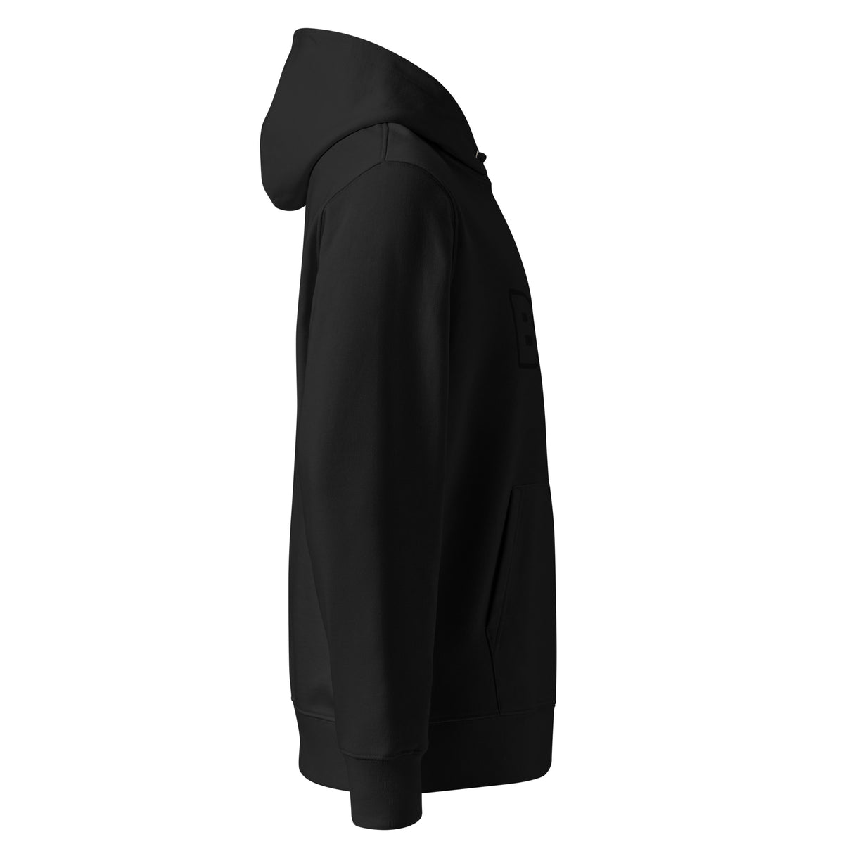 Black BOB organic cotton hoodie – right side