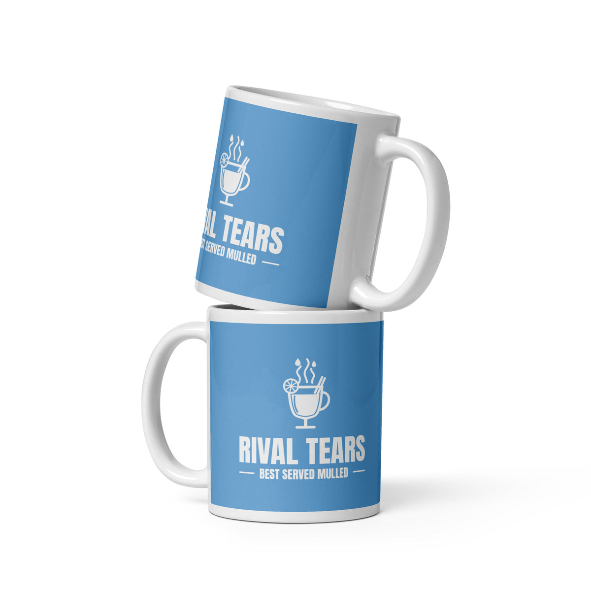 Rival Tears – Best Served Mulled Mug in White, front view – E E McMace Christmas 2026